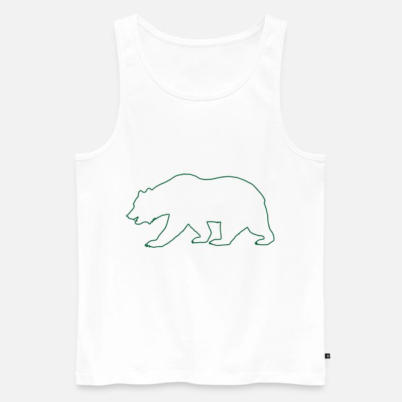 Bär Braunbär Eisbär - Männer Premium Bio Tank Top - Weiß