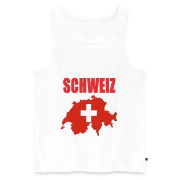 Schweiz Design - Männer Premium Bio Tank Top - Weiß - Vorne - AI Model Male 178 light (178cm)