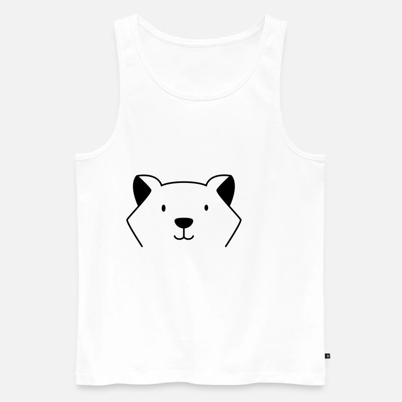 Hund - Männer Premium Bio Tank Top - Weiß