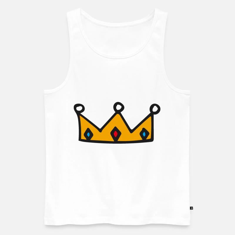 Krone - Männer Premium Bio Tank Top - Weiß