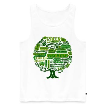 Baum der Natur - Öko Vegan Nature Klimawandel - Männer Premium Bio Tank Top - Weiß - Vorne - AI Model Male 178 light (178cm)