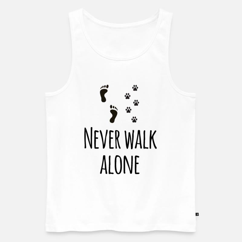 never walk alone - Männer Premium Bio Tank Top - Weiß