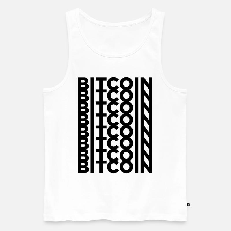 BITCOIN - Männer Premium Bio Tank Top - Weiß