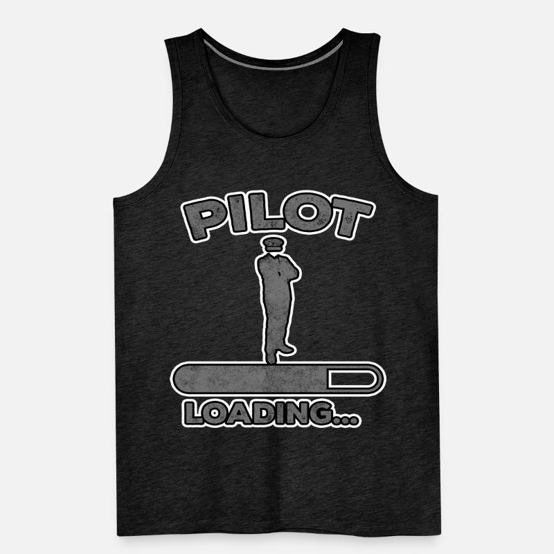 Airplane Pilot Flying Training I Gift Men's Premium Organic Tank Top