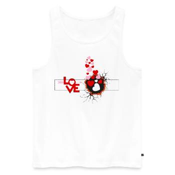 Love is Love - Men's Premium Organic Tank Top - white - Front - AI Model Male 178 light (178cm)