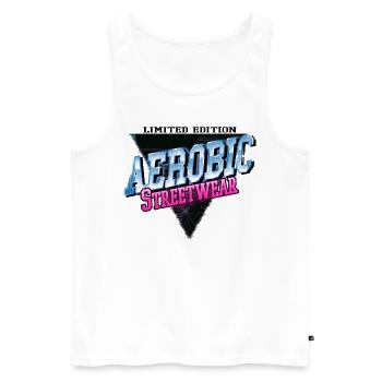 Aérobic Sports Aérobic Sport Fitness Training - Débardeur bio Premium Homme - blanc - Devant - Michal (187cm)