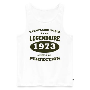 Vintage unique copy 1973 Limited edition - Men's Premium Organic Tank Top - white - Front - Michal (187cm)