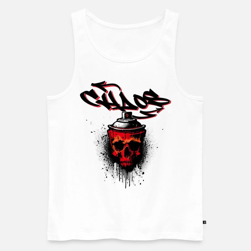 Chromatisches Chaos - Männer Premium Bio Tank Top - Weiß