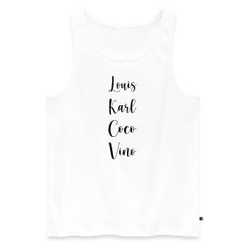 Vino Wine Wine Drinker Wine Lover Gift - Men's Premium Organic Tank Top - white - Front - Michal (187cm)