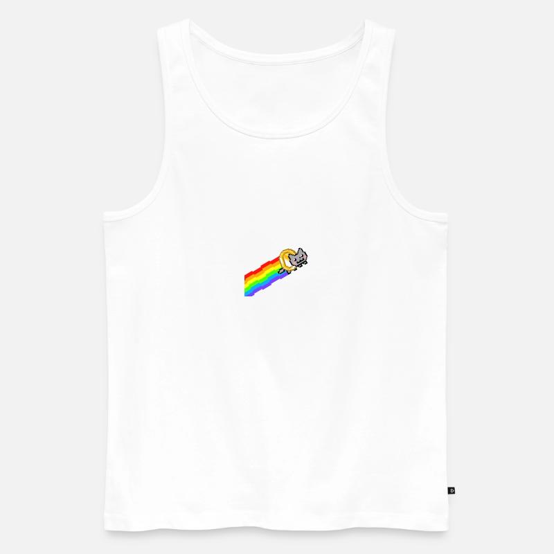 Crypto Cat - Männer Premium Bio Tank Top - Weiß
