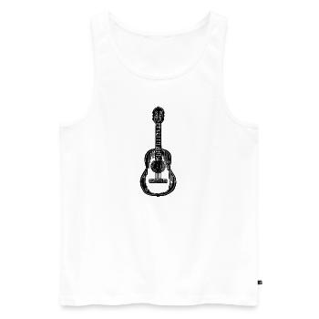 Gitarre Gitarrist - Männer Premium Bio Tank Top - Weiß - Vorne - Michal (187cm)