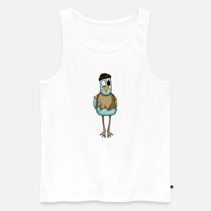 Zombie Möwe - Männer Premium Bio Tank Top - Weiß