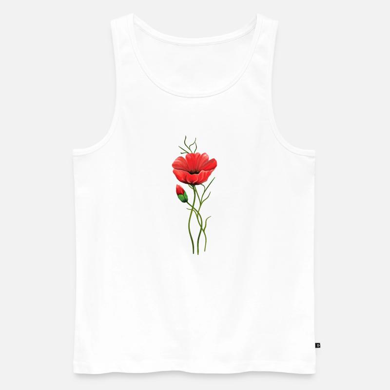 Blumen - Männer Premium Bio Tank Top - Weiß
