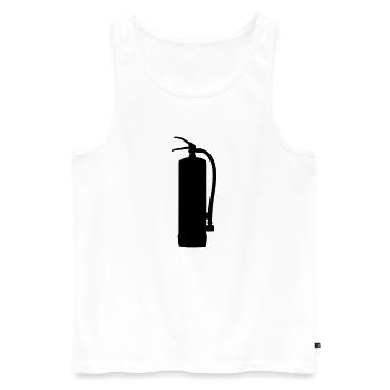fire extinguisher - Men's Premium Organic Tank Top - white - Front - AI Model Male 178 light (178cm)
