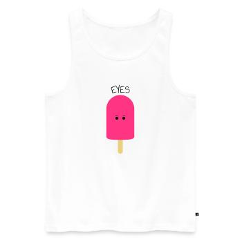 Eyes/Eis am Stil / Eiscreme / Sonne Sommer-Shirt - Männer Premium Bio Tank Top - Weiß - Vorne - Michal (187cm)