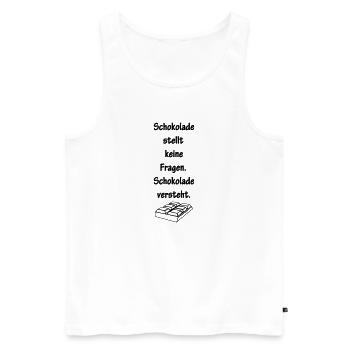 schokolade - Männer Premium Bio Tank Top - Weiß - Vorne - Michal (187cm)