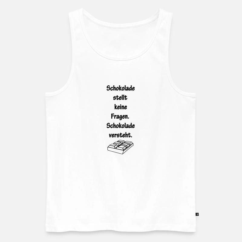 schokolade - Männer Premium Bio Tank Top - Weiß