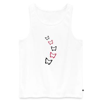 Butterflies - Men's Premium Organic Tank Top - white - Front - AI Model Male 178 light (178cm)