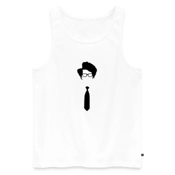 Moss Geek Style - Männer Premium Bio Tank Top - Weiß - Vorne - AI Model Male 178 light (178cm)