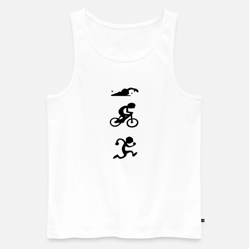 triathlon - Männer Premium Bio Tank Top - Weiß
