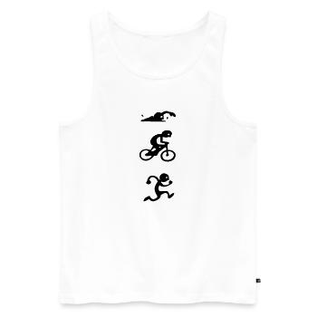 triathlon - Débardeur bio Premium Homme - blanc - Devant - Michal (187cm)