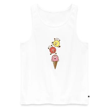 Eis - Männer Premium Bio Tank Top - Weiß - Vorne - AI Model Male 178 light (178cm)