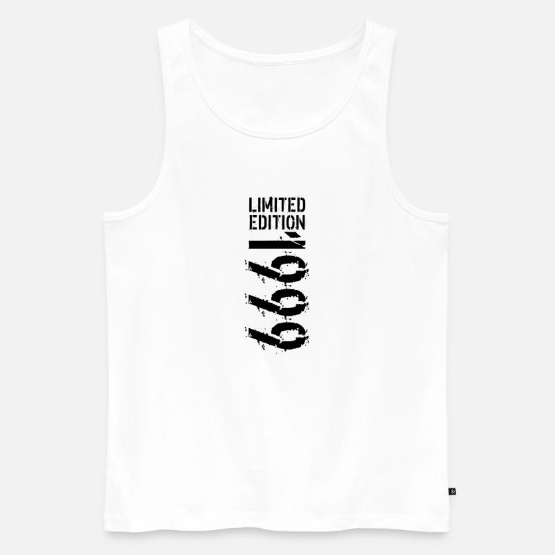 LIMITED EDITION 1999 SCHWARZ - Männer Premium Bio Tank Top - Weiß