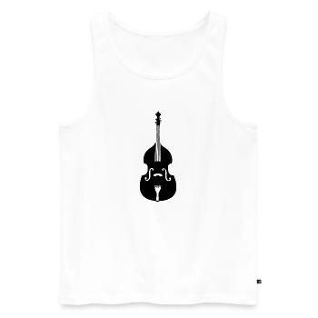 Kontrabass - Männer Premium Bio Tank Top - Weiß - Vorne - Michal (187cm)