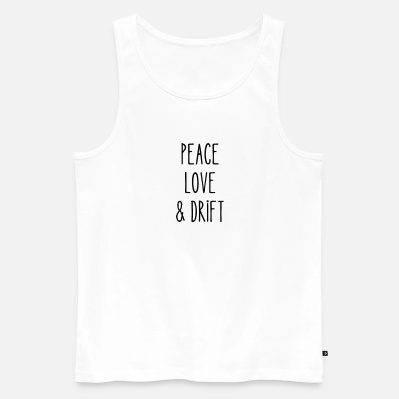 Frieden Liebe Drift - Männer Premium Bio Tank Top - Weiß