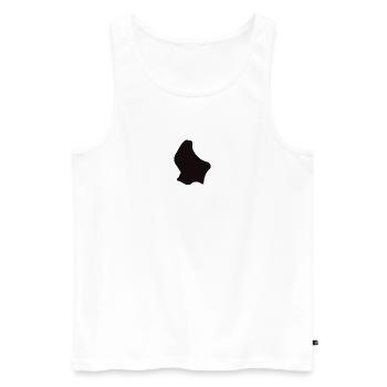 Luxemburg - Männer Premium Bio Tank Top - Weiß - Vorne - Michal (187cm)