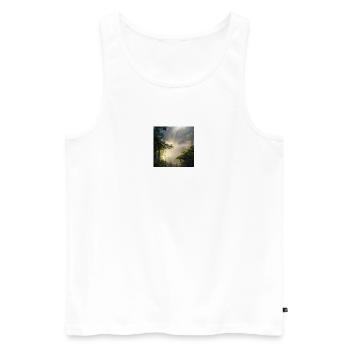 schöne landschaft - Männer Premium Bio Tank Top - Weiß - Vorne - Michal (187cm)