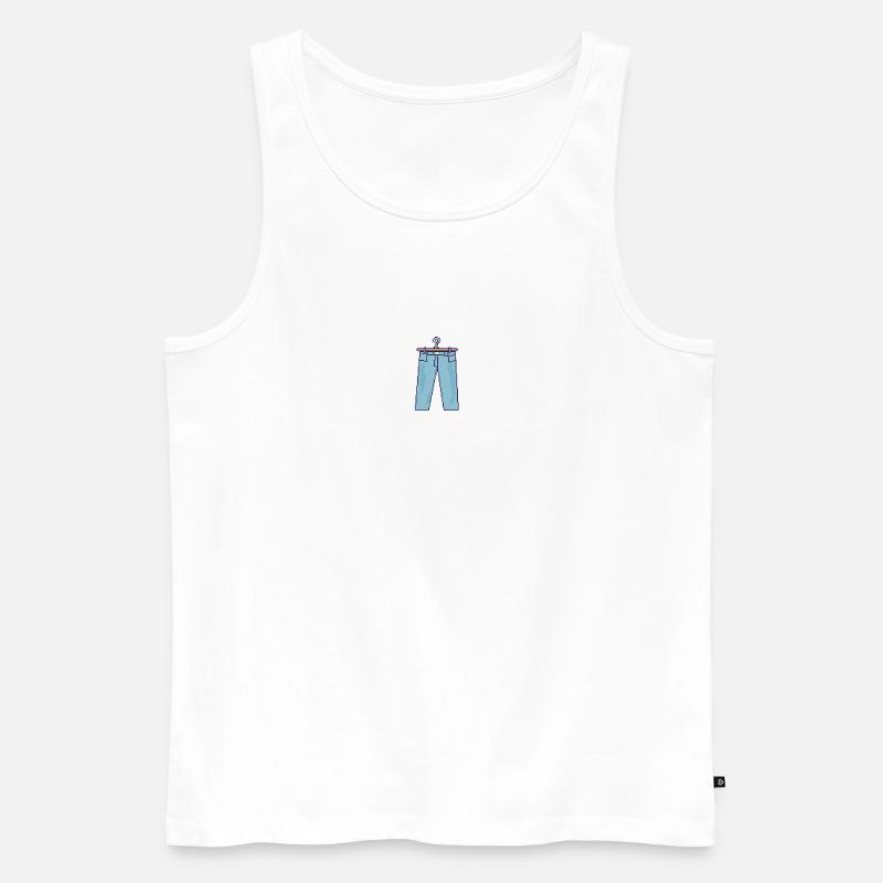 Hose small mit bügel - Männer Premium Bio Tank Top - Weiß