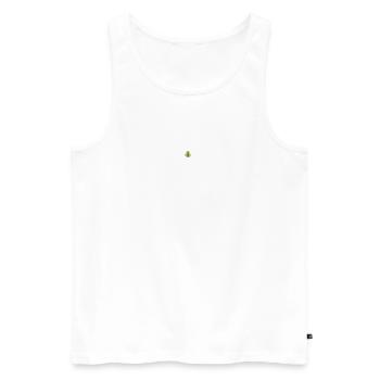Avocado mit Augen - Männer Premium Bio Tank Top - Weiß - Vorne - Michal (187cm)