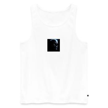 Cyber Skull - Men's Premium Organic Tank Top - white - Front - AI Model Male 178 light (178cm)