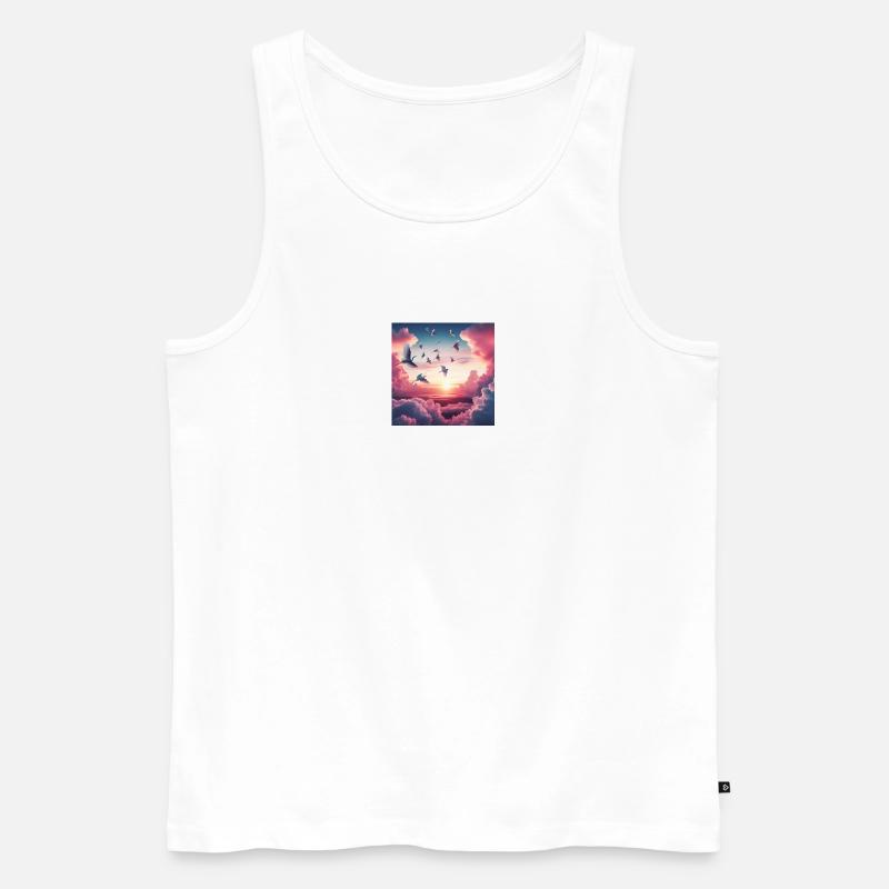 sei frei - Männer Premium Bio Tank Top - Weiß