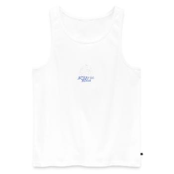 Stray Cat Rescue Schriftzug und Logo - Männer Premium Bio Tank Top - Weiß - Vorne - Michal (187cm)
