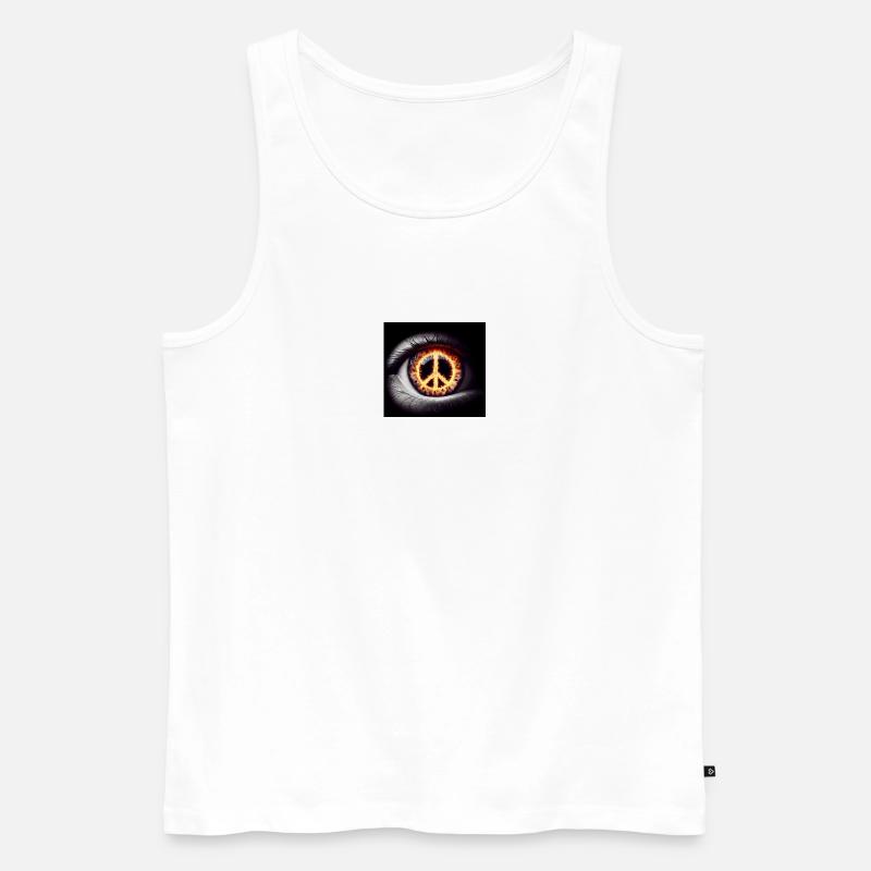 Friedensbotschaft - Männer Premium Bio Tank Top - Weiß