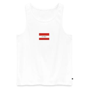 I love Austria - Männer Premium Bio Tank Top - Weiß - Vorne - Michal (187cm)