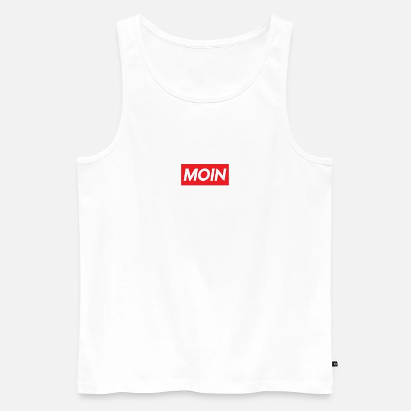 Moin Box Logo - Männer Premium Bio Tank Top - Weiß