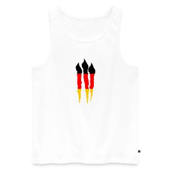 Drapeau de l’Allemagne Drapeau allemand Utilisé Look Homeland - Débardeur bio Premium Homme - blanc - Devant - AI Model Male 178 light (178cm)