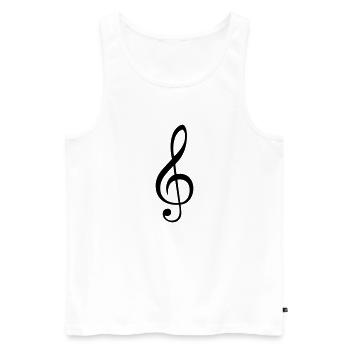 musique - Débardeur bio Premium Homme - blanc - Devant - AI Model Male 178 light (178cm)