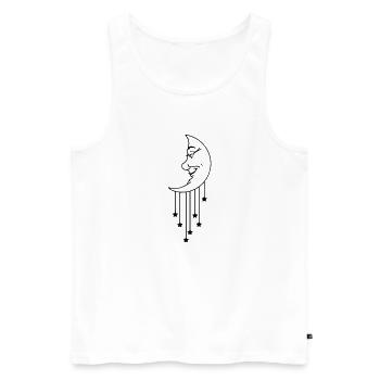 Moon Star - mond (1c) - Männer Premium Bio Tank Top - Weiß - Vorne - AI Model Male 178 light (178cm)
