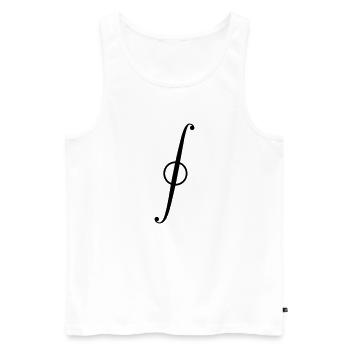 Kurvenintegral - Männer Premium Bio Tank Top - Weiß - Vorne - AI Model Male 178 light (178cm)