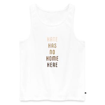 Hate has no home here - Männer Premium Bio Tank Top - Weiß - Vorne - AI Model Male 178 light (178cm)