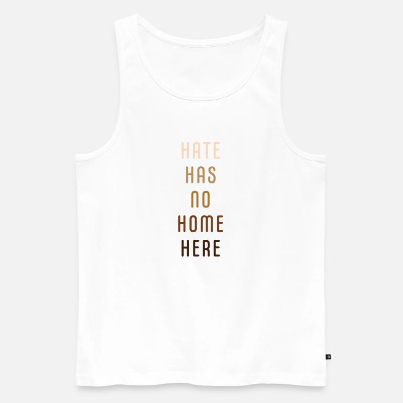 Hate has no home here - Männer Premium Bio Tank Top - Weiß