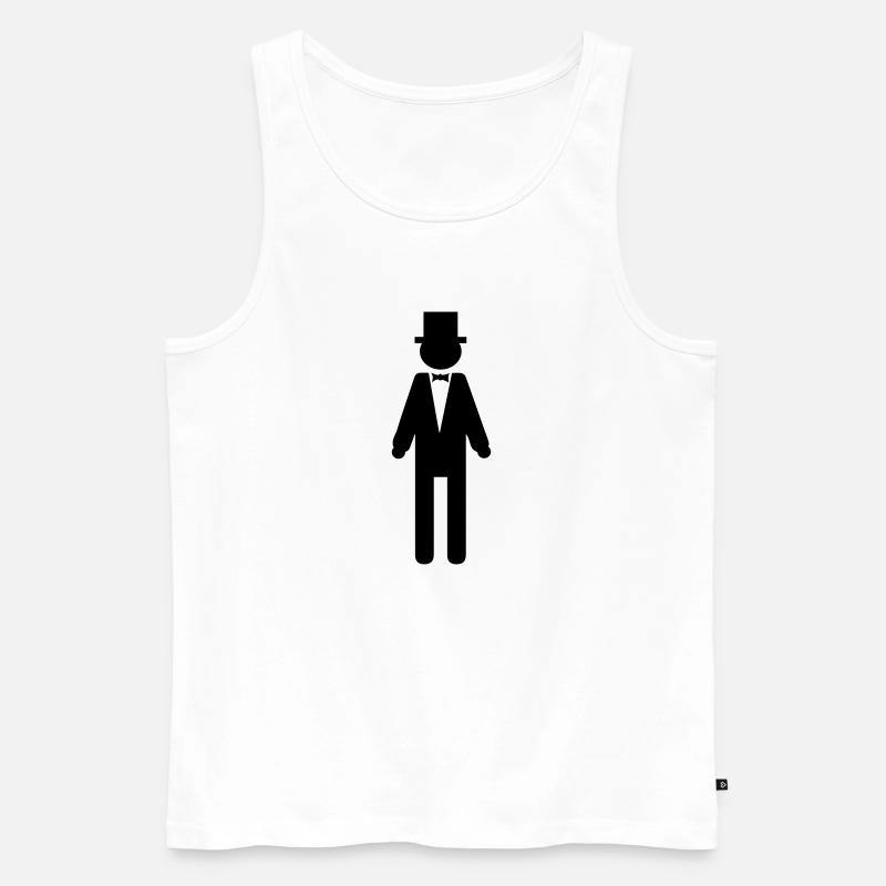 Bräutigam Hochzeit - Männer Premium Bio Tank Top - Weiß