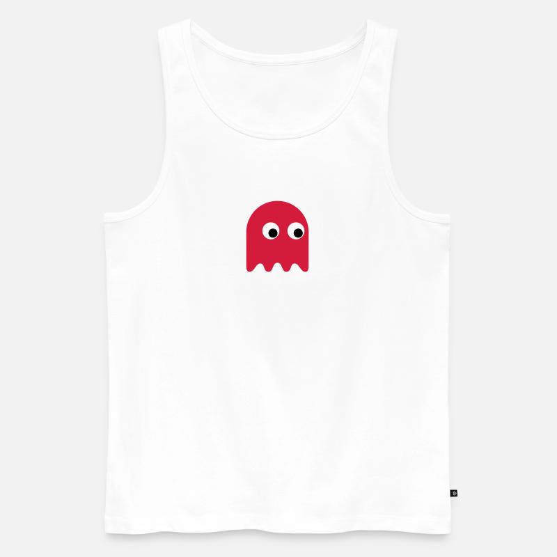 Game Classics Ghost - Männer Premium Bio Tank Top - Weiß