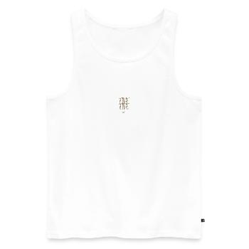Five Five br - Men's Premium Organic Tank Top - white - Front - Michal (187cm)