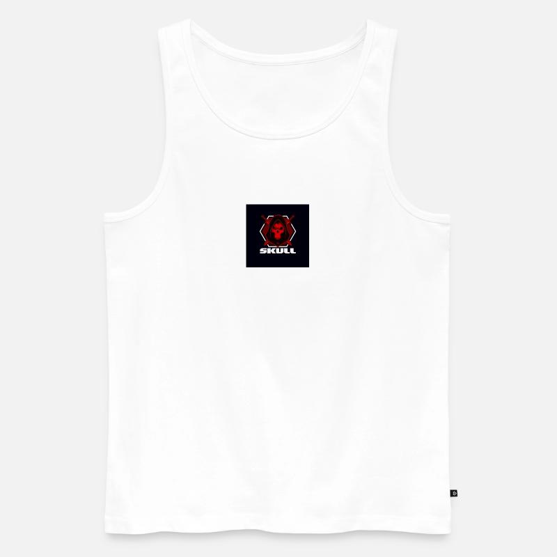 Skull - Männer Premium Bio Tank Top - Weiß