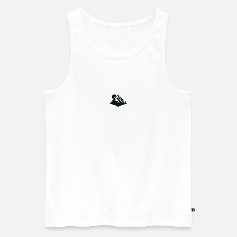 Berg-, Sonne-, Schneedesign - Männer Premium Bio Tank Top - Weiß